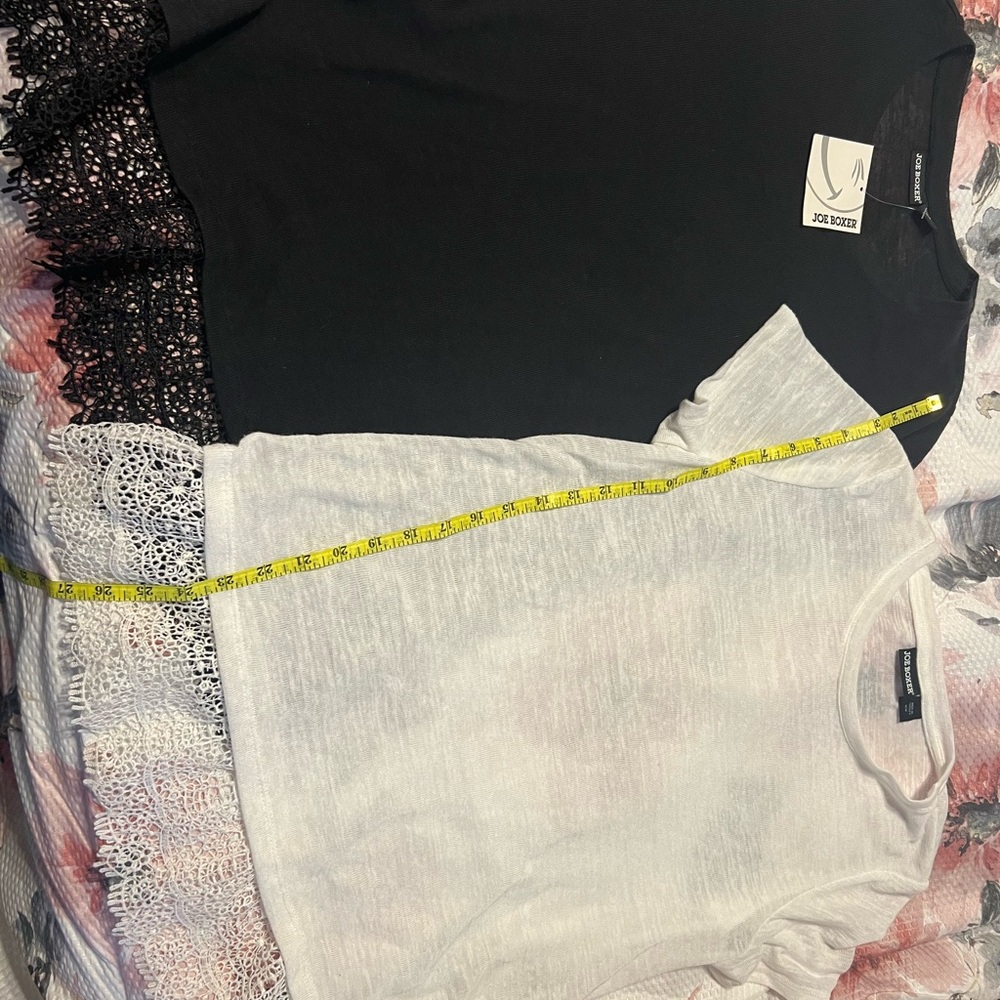 Joe Boxer vintage tops with lace trim